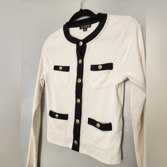 J. Crew Vintage Ribbed Lady Jacket Style Shirt - Picture 4 of 10